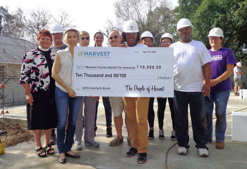 Harvest United Methodist Church Supports Manatee County Habitat for Humanity Interfaith Build 2018