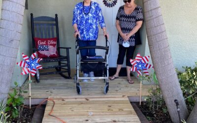 Access Ramp enables Rose Mary to leave her house!