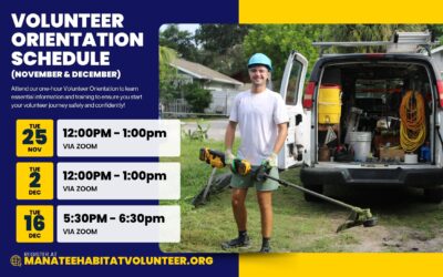 Volunteer Orientation Dates (November-December 2025)